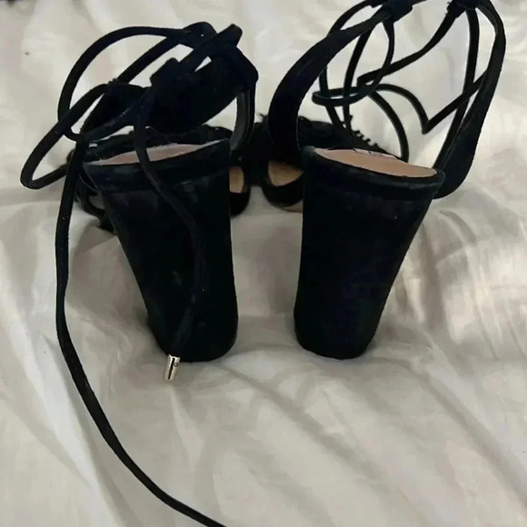 Steve Madden Black Suede Heels - Picture 3 of 4